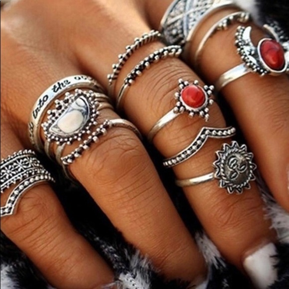 14 PCS BOHO RING SET - Picture 6 of 6